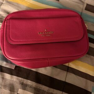 Kate Spade Rosie Pebbled Leather Small Flap Camera Bag Renaissance Rose